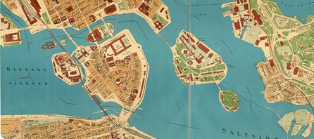 1930 års karta över Stockholm