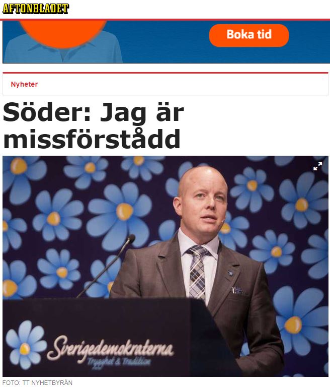 Tidningssida ur Aftonbladet 15 december 2015