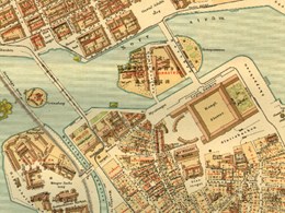 Del av 1885 års karta över Stockholm