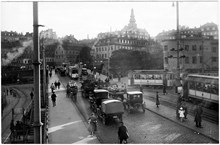 Östra Slussgatan från Karl Johans torg 1925