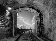 Fridhemsplans tunnelbanestation. Interiör i tunnel, vänthall och plattform. Den västra grenen, Kungsgatan/Hötorget - Vällingby invigdes 26.10.1952