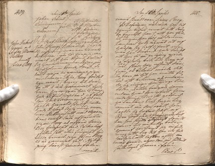 Protokoll i Norra förstadens västra kämnärsrätt 21 april 1764