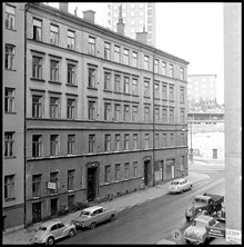 Valhallavägen 16, fasad åt Frejgatan