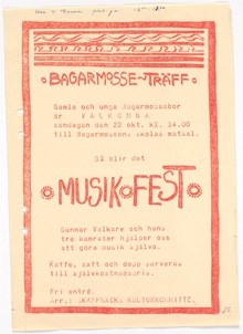 Musikfest i Bagarmossen, Skarpnäcks kulturkommitté 1972