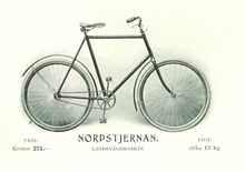 Nordstjernan. Herrcykel från Wiklunds Velocipeder
