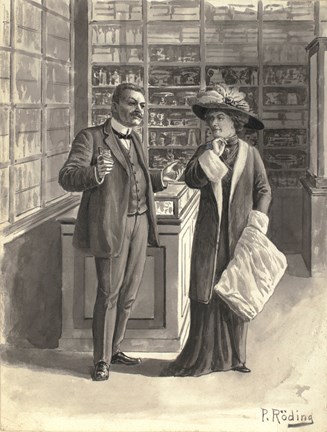 Man och kvinna i butik