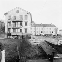 Tantogatan 43-45, efter fabrikshusets rivning. F.d. Tanto Sockerbruk som lades ner 1956. Nu Tantogatan 73, kv. Kulltorp