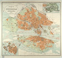 1908 års karta över Stockholm