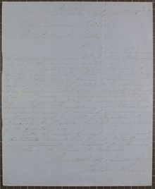 Skridskokungen Jackson Haines tackar för kunglig medalj - brev 1867