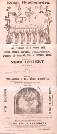 Stor Concert idag torsdag den 9 october 1851..  [Nöjesföreställning]