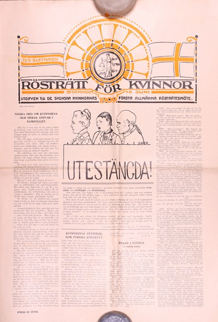 ”Rösträtt för kvinnor” – tidskrift utgiven till de svenska kvinnornas första allmänna rösträttsmöte 1909