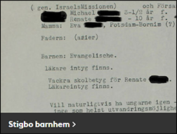 Bild på arkivhandling som ingår i tema-artikeln Stigbo barnhem