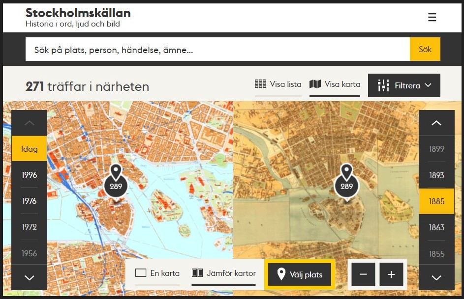 Länk till sidan Jämför kartor