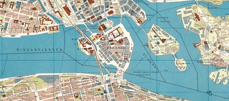 1972 års karta över Stockholm