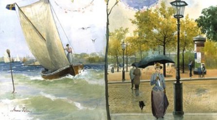 Årstiderna i fyra stockholmsmotiv