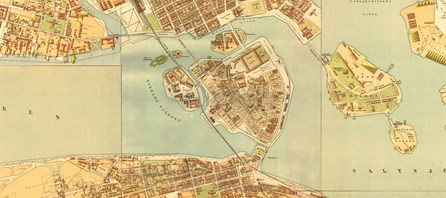 1885 års karta över Stockholm