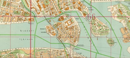 1944 års karta över Stockholm