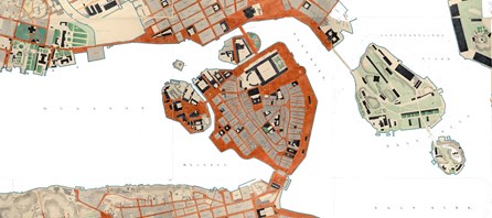 1863 års karta över Stockholm