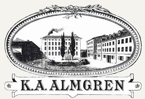 Logotyp för Almgrens sidenväveri och museum