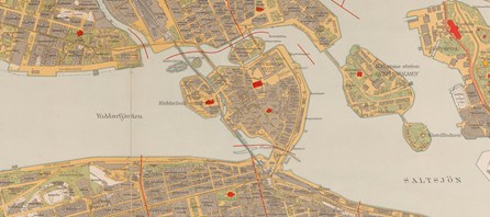 1934 års karta över Stockholm