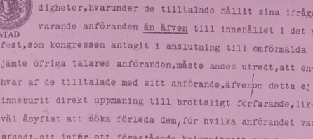 Zäta Höglund och andra pacifister hamnade i fängelse
