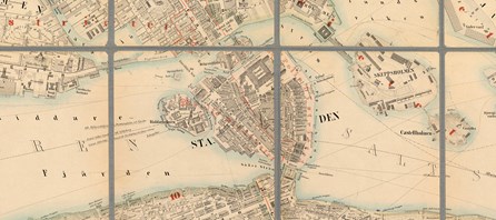 1855 års karta över Stockholm