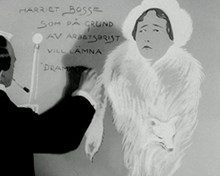 Paul Myrén tecknar Harriet Bosse