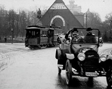 Automobilkortegen söndagen 15 februari 1914