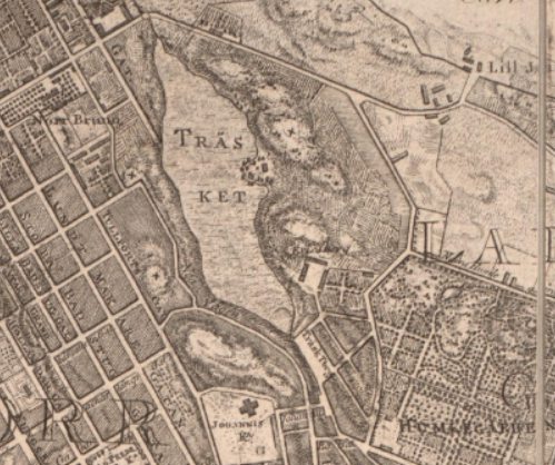 ur 1805 års karta över Stockholm