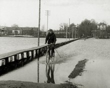 Översvämning i Örby villastad