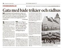 Gata med både trikåer och rådhus