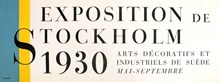 Exposition de Stockholm 1930