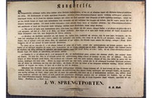 "Beklaganswärda oordningar hafwa sedan sistlidne afton förefallit i hufwudstaden..." - kungörelse från marsrevolten 1848 