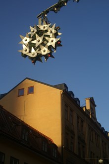 Juldekoration över Götgatan