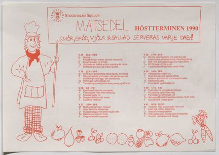 Skolmatsedel 1990