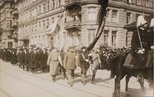Begravningståg Svenska brigaden 1918