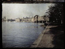 Strömmen. Bild från Skeppsholmen mot Södra Blasieholmshamnen