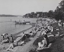 Stora Essingens friluftsbad 1942