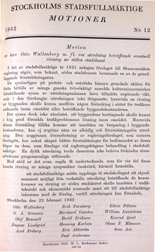 Förslag om att riva Södra Stadshuset vid Slussen - motion till stadsfullmäktige 1932