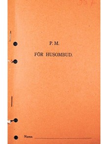 P.M. för husombud – 1930/40-tal 