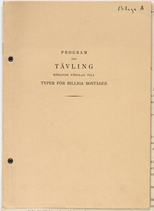 Årstatävlingen 1932 - program till tävlingen