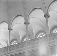 Blasieholmskyrkan, interiör. Kyrkan revs 1964