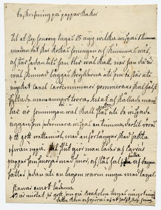 Handskrivet recept från 1700-talet på pepparkakor