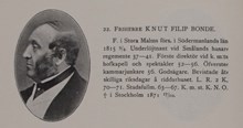 Friherre Knut Filip Bonde. Ledamot av stadsfullmäktige 1863-1867