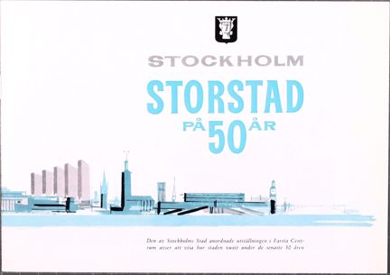 Tryckt utställningsbroschyr i färg om Stockholms utveckling