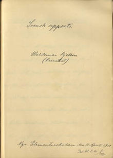 Elevuppsats av Waldemar Kjellin "Betydelsen av ett sunt idrottsliv" - Nya Elementarskolan VT 1912