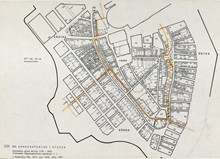 Karta över Gamla stan, 1729 års tomtnummer