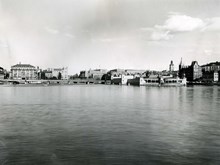 Strömbadet: Sett från Riddarfjärden i januari 1933
