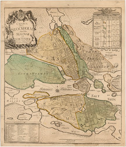 1751 års karta över Stockholm