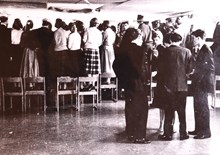 Dans på ungdomsgården West side club i Ängby 1954